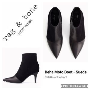 Rag & Bone Beha Boot Leather/Suede Black